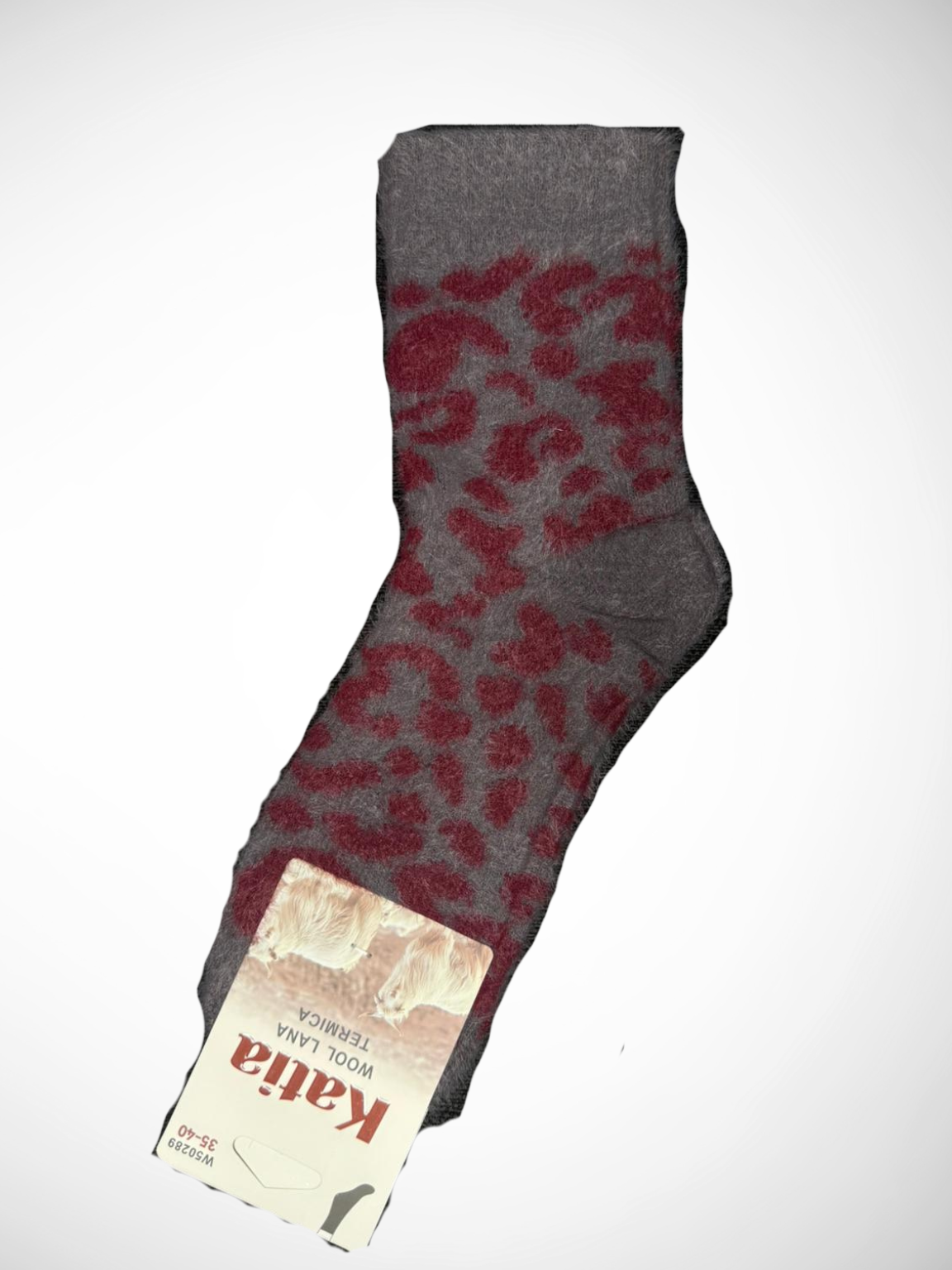 Calcetines Leopardo Gris 35-40