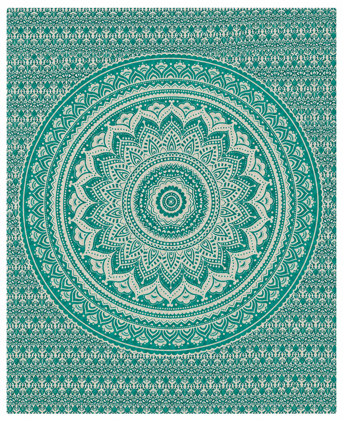 Pareo Mandala Verde agua 240 x 210