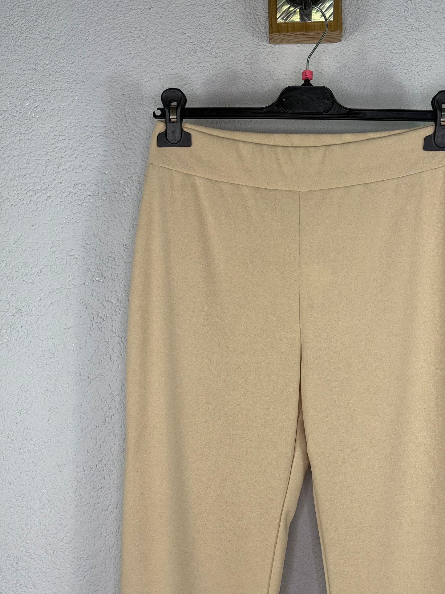 Pantalón campana Vela Beige