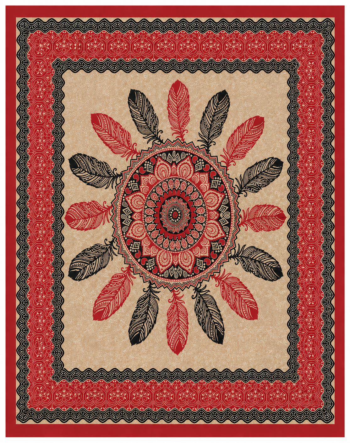 Pareo Plumas 240 x 210