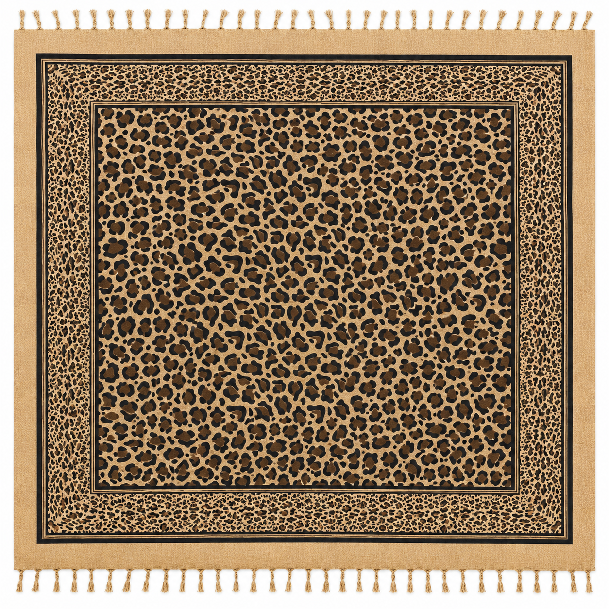 Pareo Animal print flecos 240 x 210