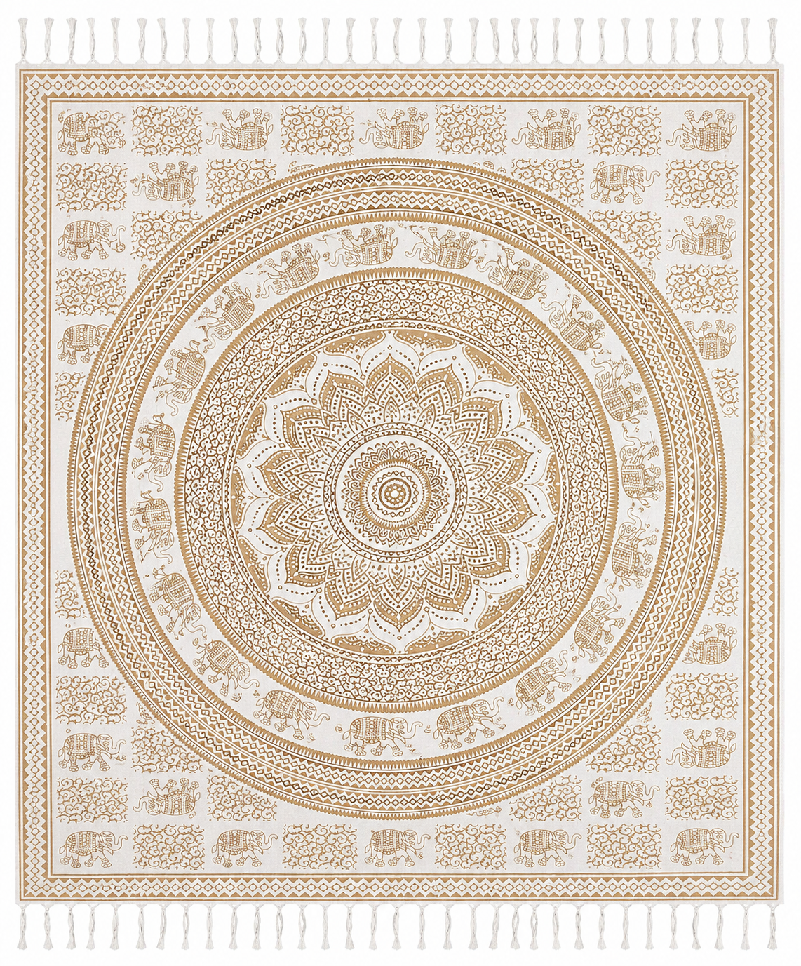 Pareo Mandala Blanco/Dorado 240 x 210