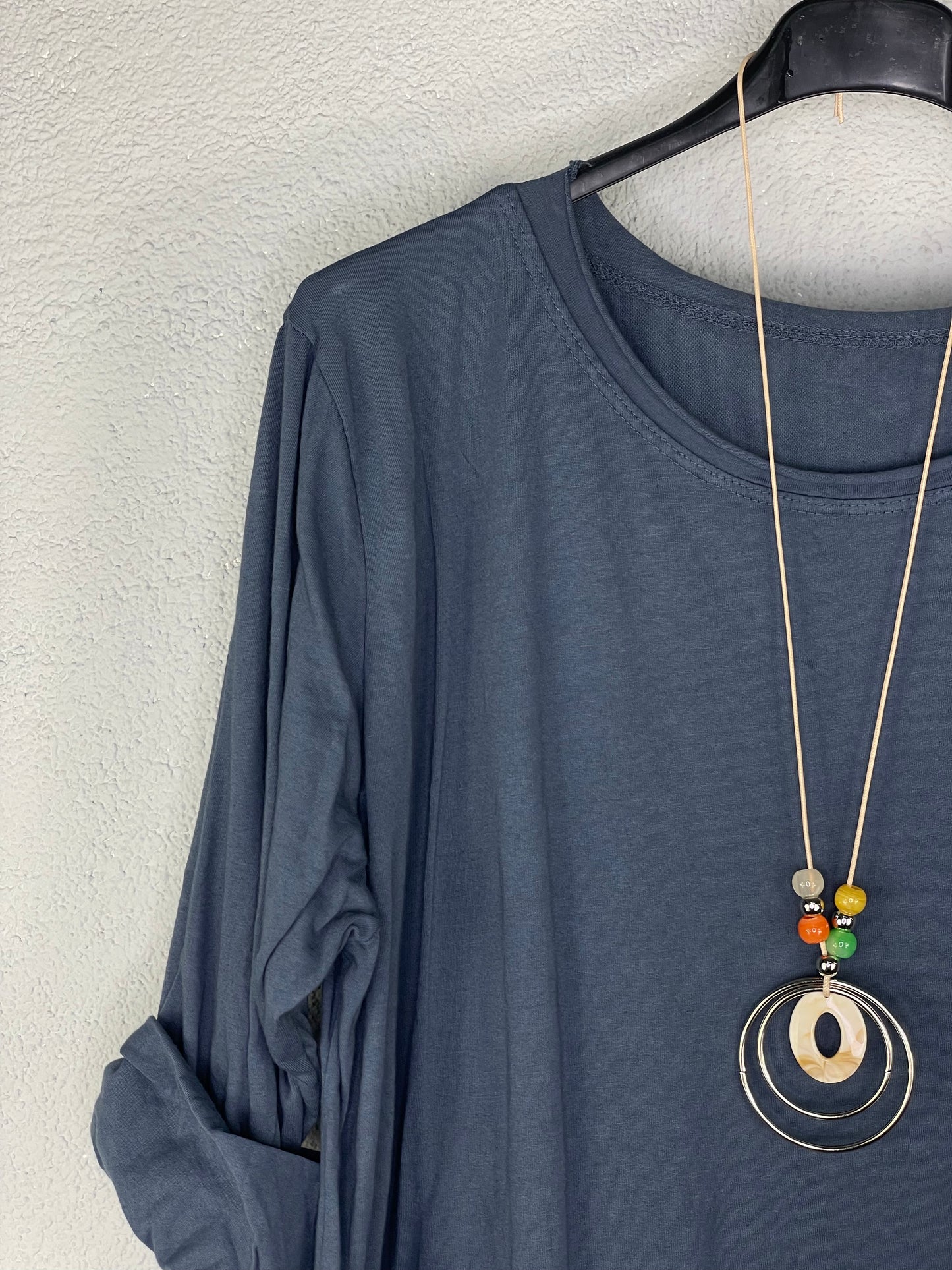 Camiseta algodón L Azul Tejano