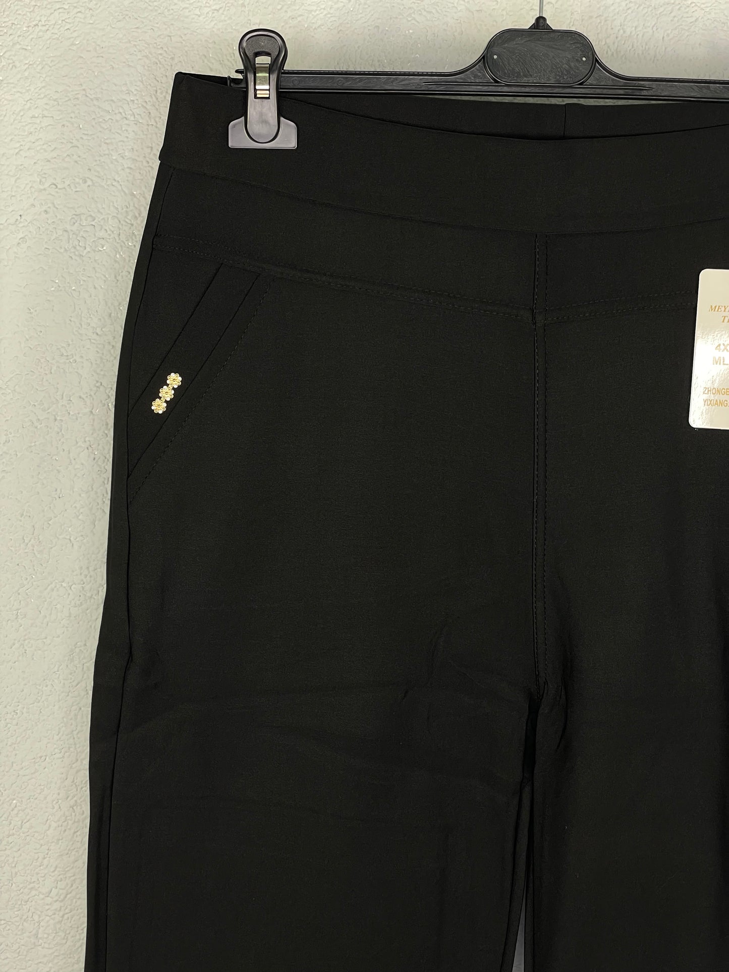 Leggin Flor afelpado negro