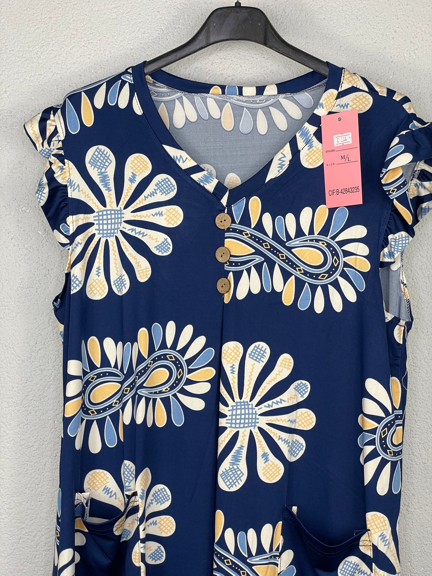 Vestido Paulina Azul Marino