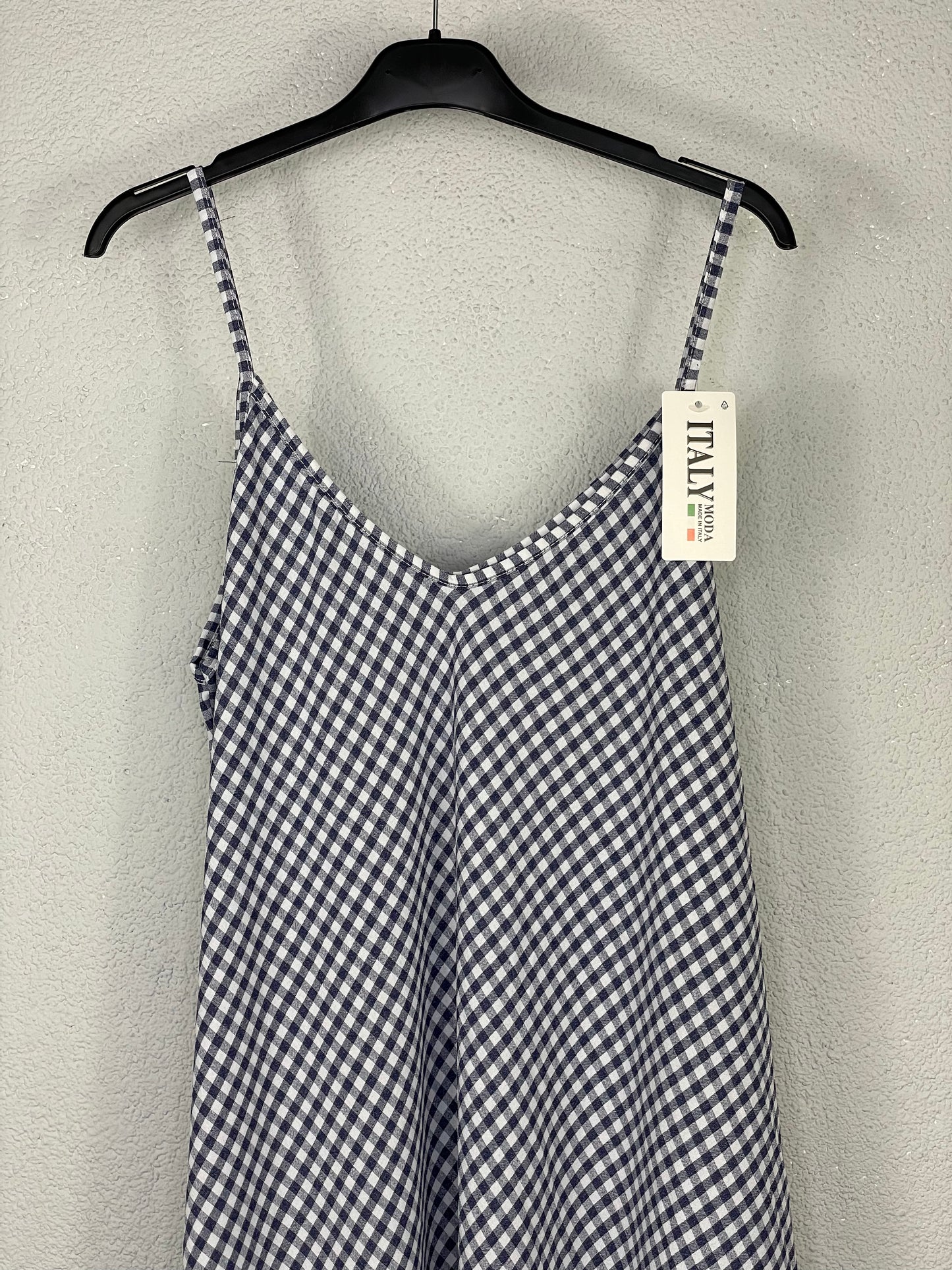 Vestido Aurora Vichy azul Marino