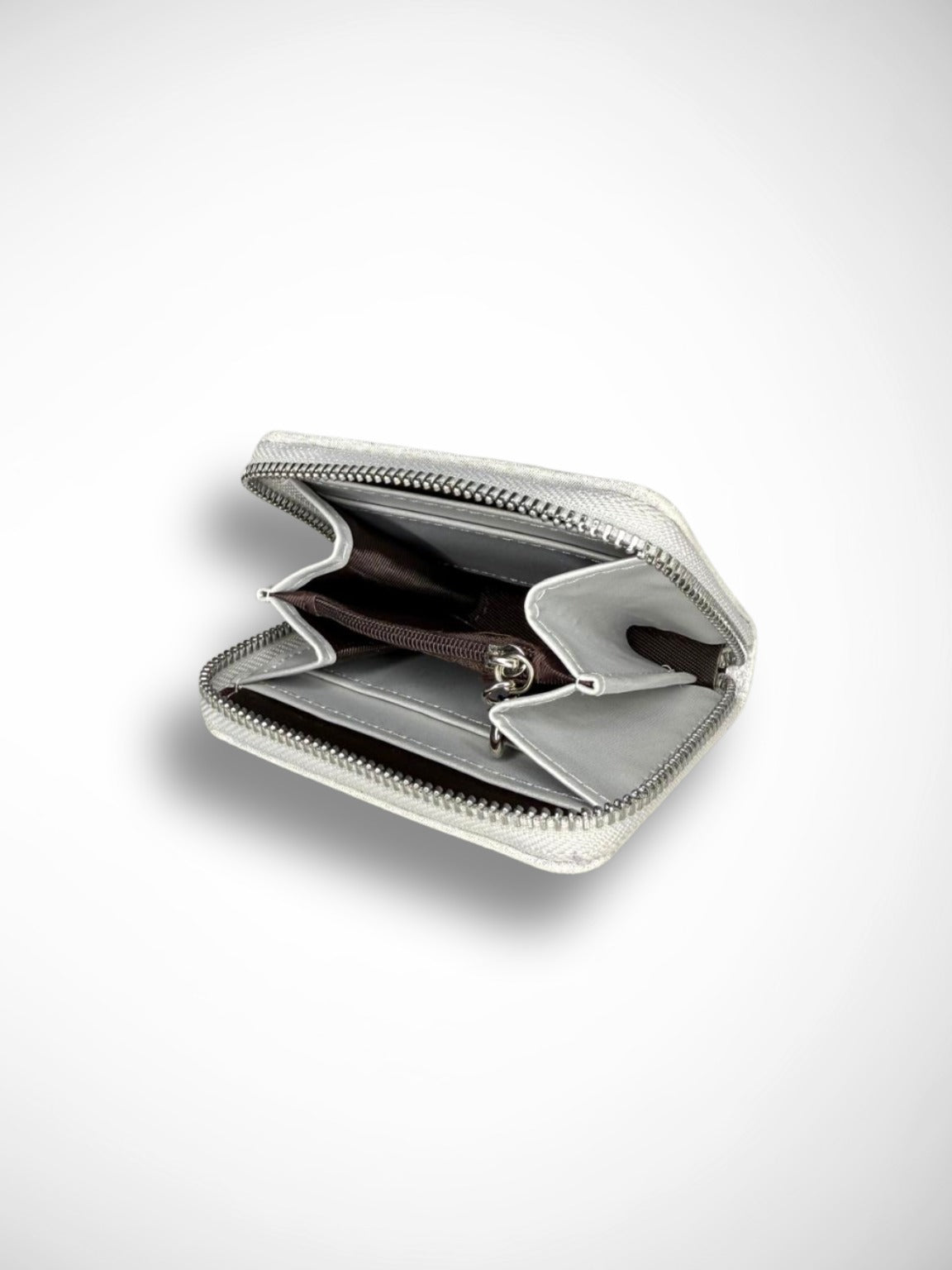 Monedero Nika Plateado brilli