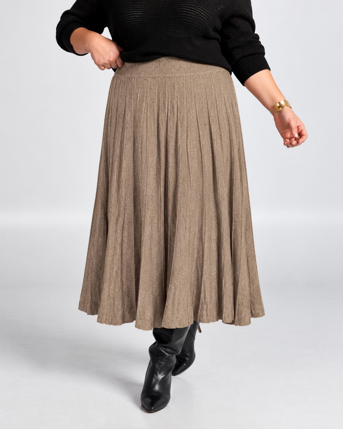 Falda Aura Taupe Punto