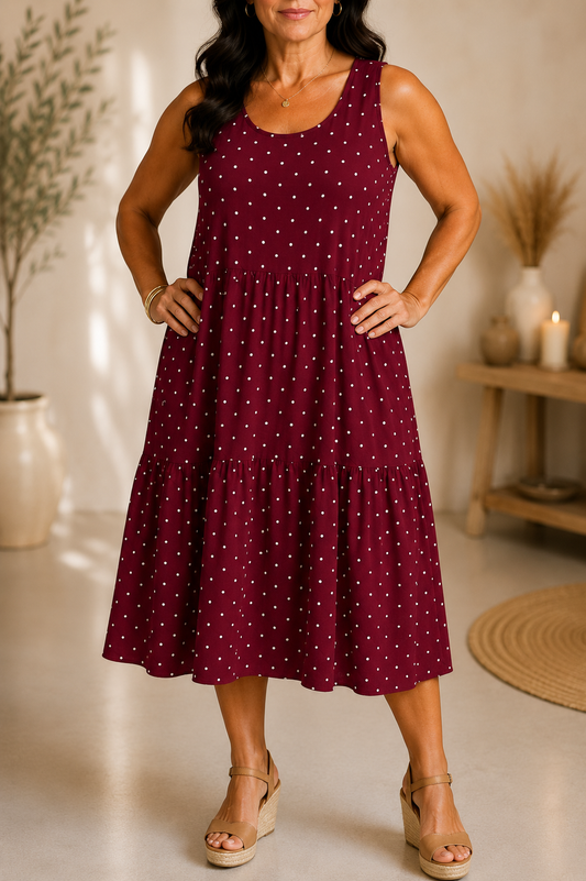 Vestido Andalucía Burdeos