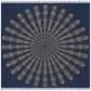 Pareo Mandala Azul marino/Doraro 240 x 210