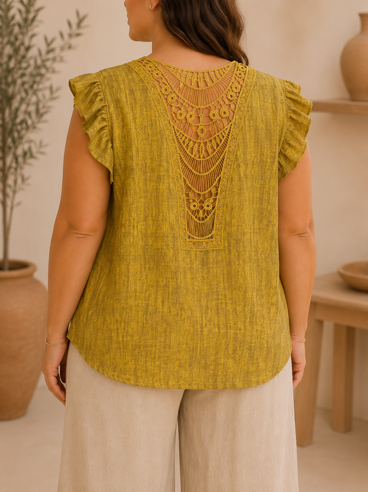 Blusa Palma Mostaza