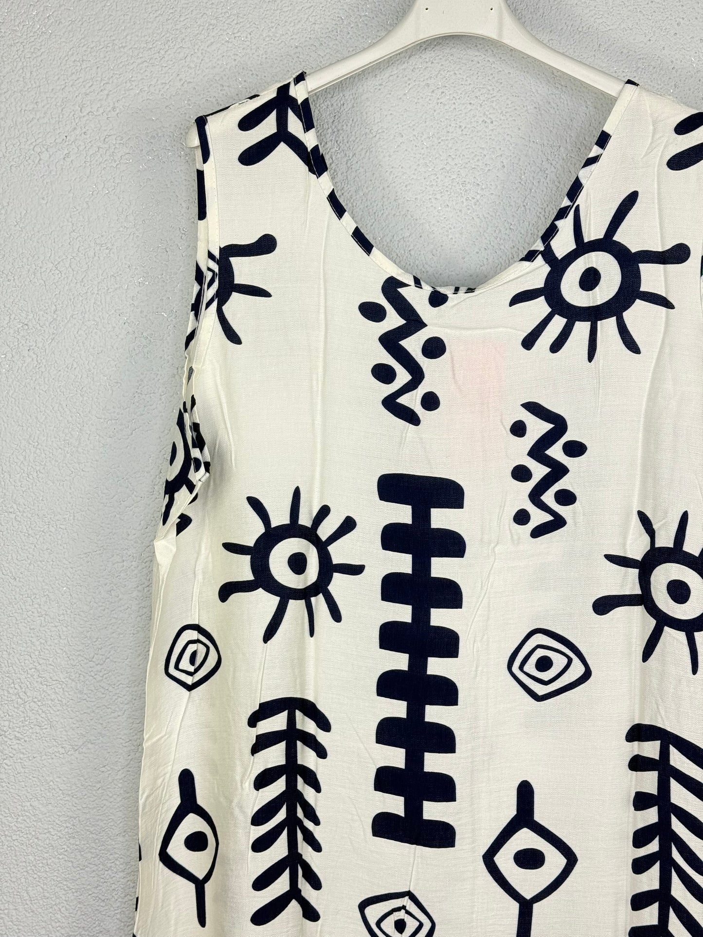 Vestido Andújar Blanco/Azul Marino
