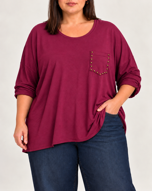 Camiseta Iría Burdeos PLUS