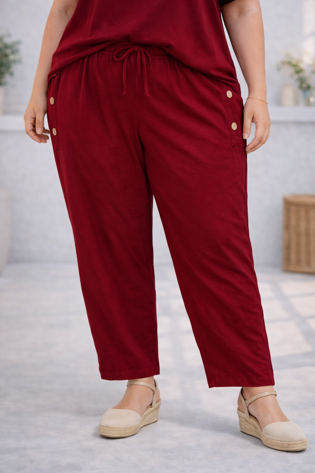 Pantalón Alabama Burdeos