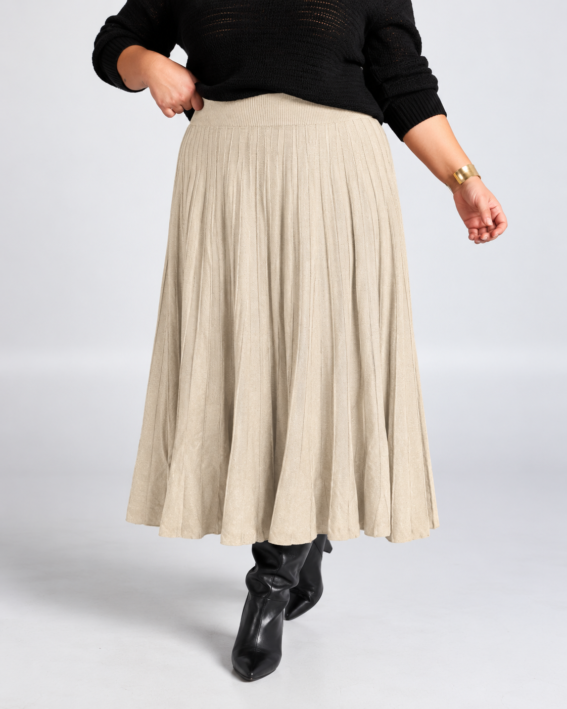 Falda Aura Beige Punto