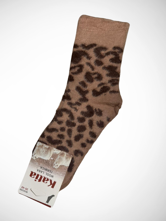 Calcetines Leopardo Camel 35-40