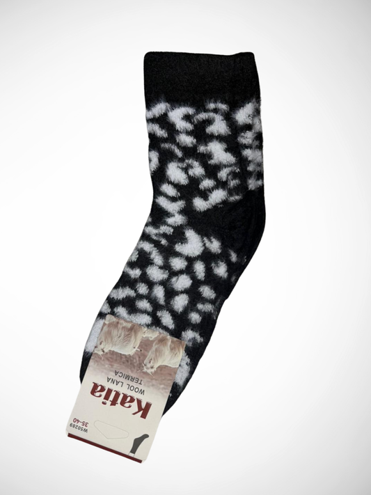 Calcetines Leopardo Negro 35-40