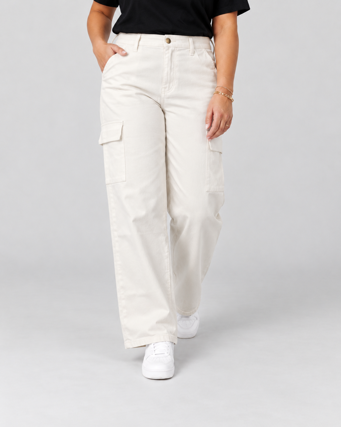 Pantalón cargo Blanco