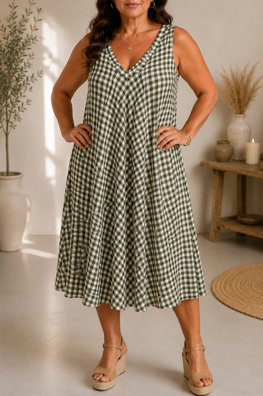 Vestido Candela Caqui