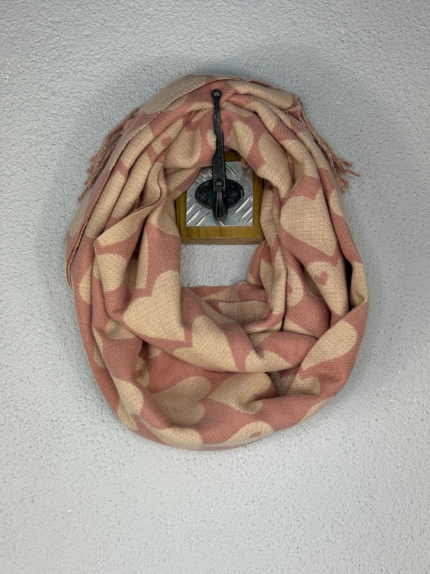 Bufanda Corazones Rosa