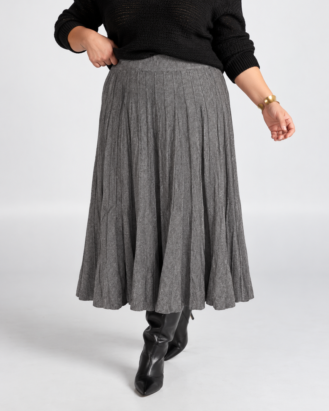 Falda Aura Gris Punto