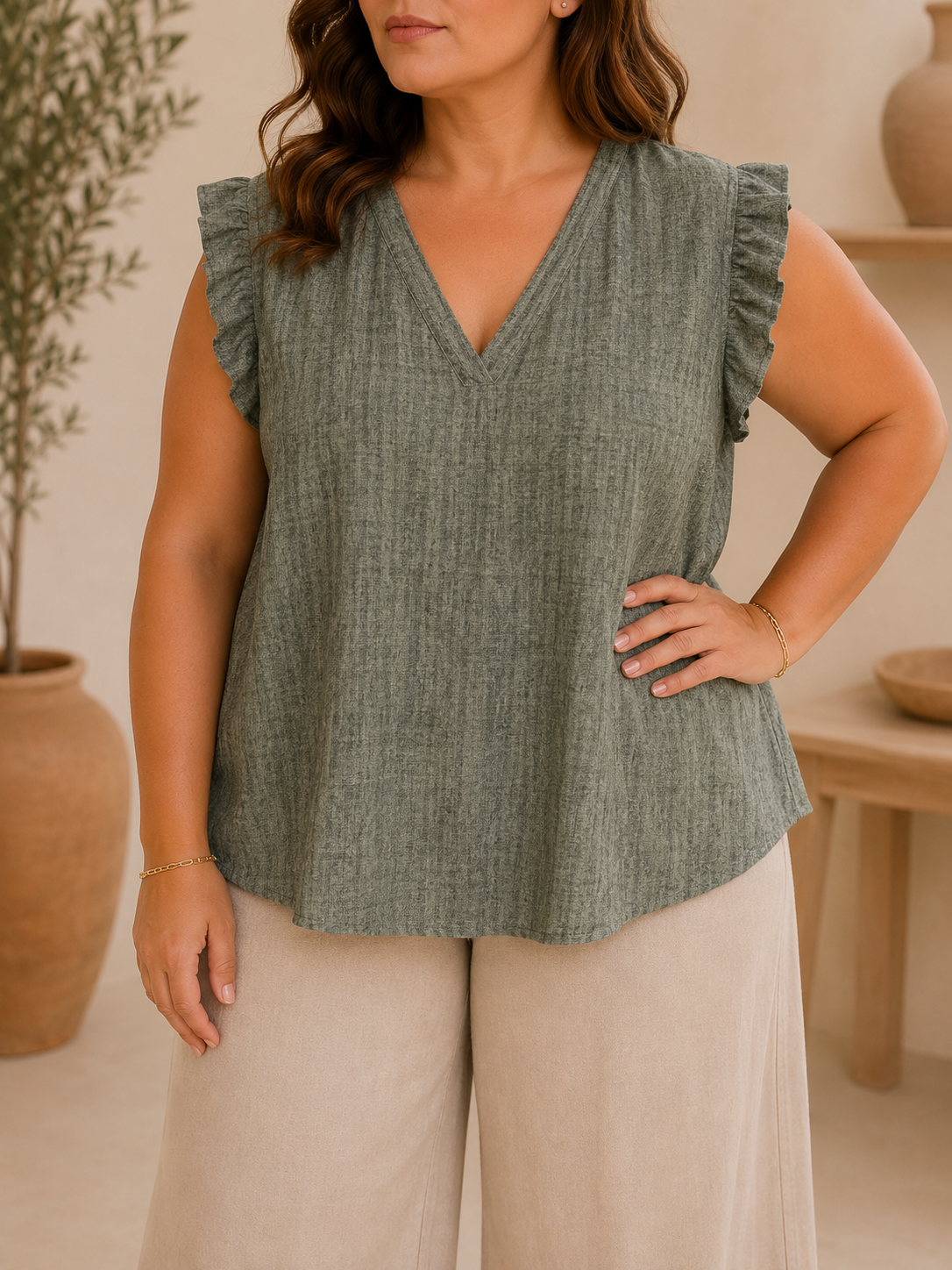 Blusa Palma Caqui