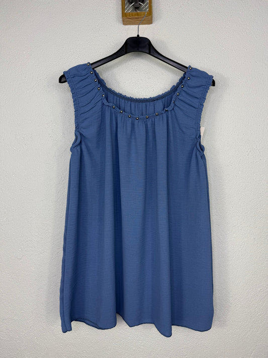 Blusa Vera Azul tejano