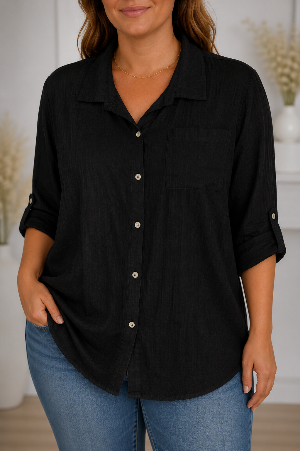 Camisa Dalia Negro