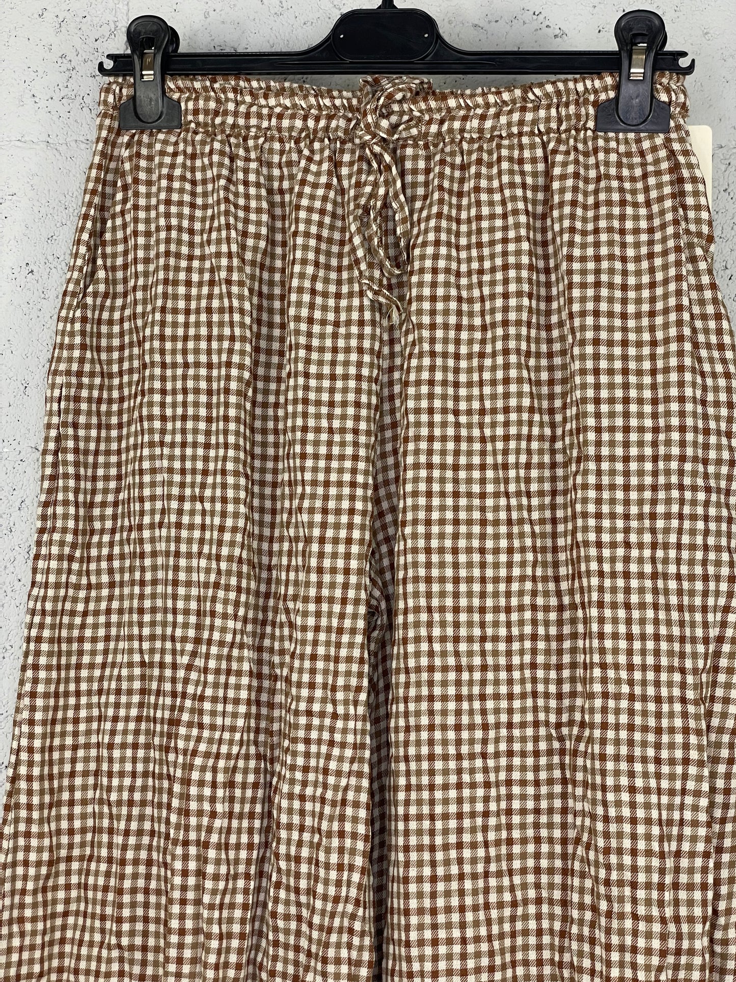 Pantalón Sara Cuadros marrones
