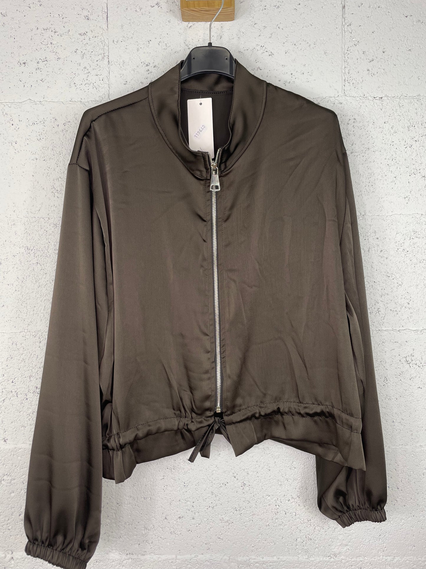 Chaqueta Alba Marrón Chocolate  Raso