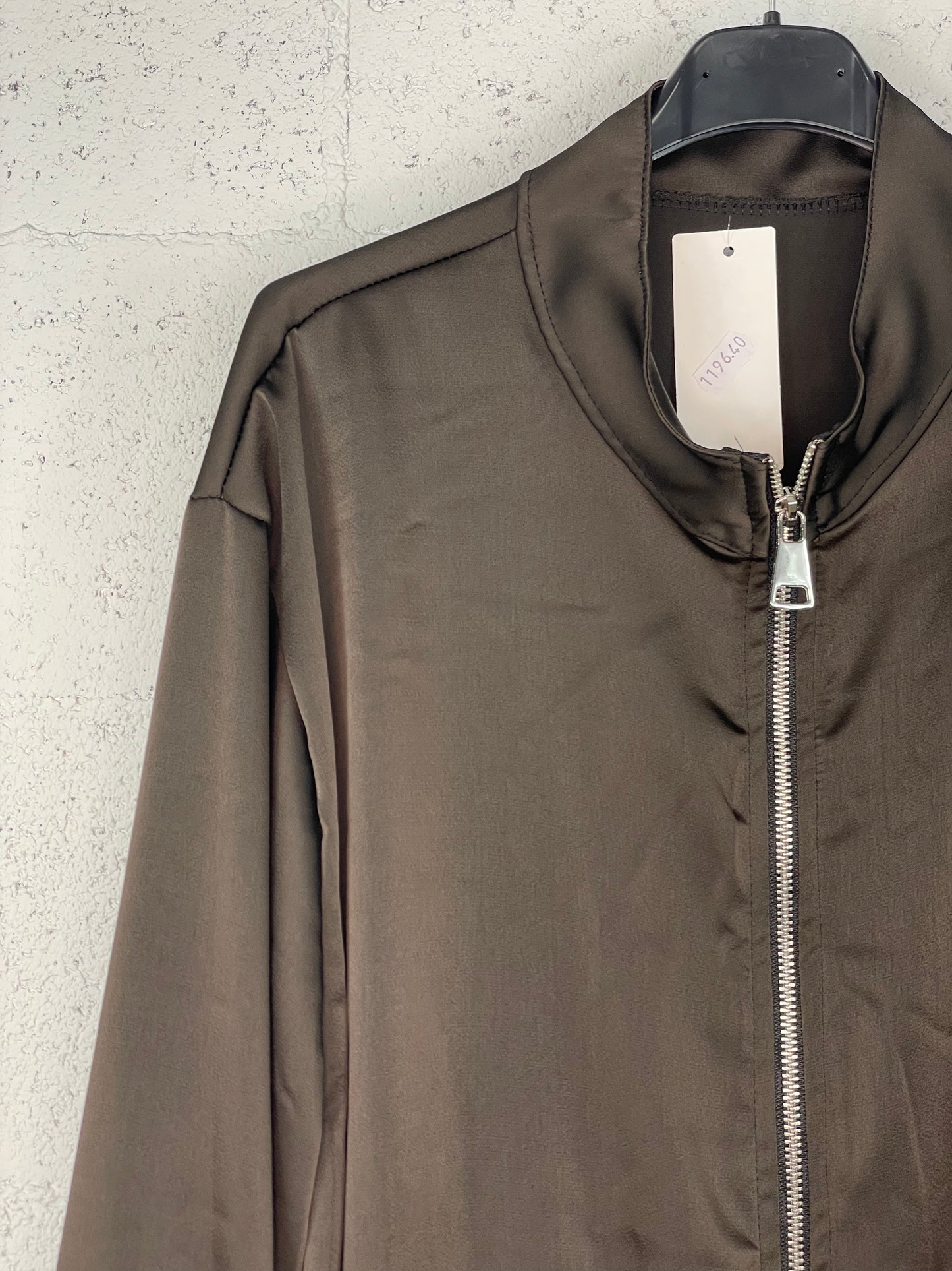 Chaqueta Alba Marrón Chocolate  Raso