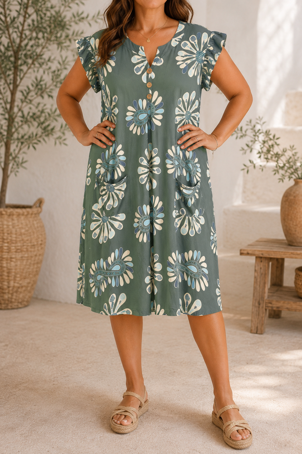 Vestido Paulina Caqui