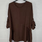 Blusa Aria Marron chocolate PLUS