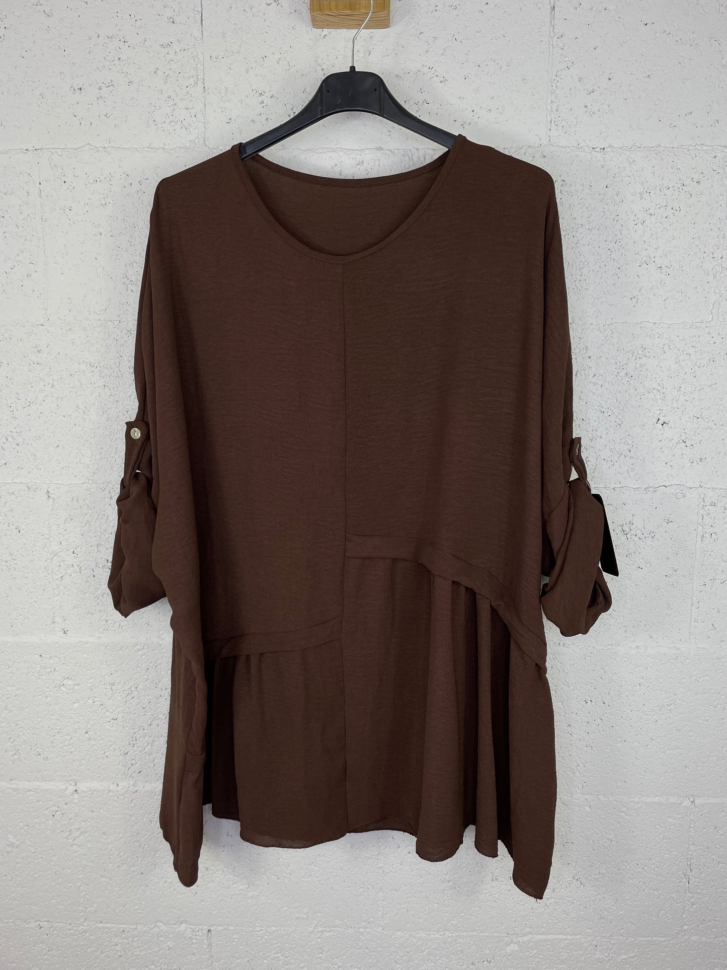 Blusa Aria Marron chocolate PLUS