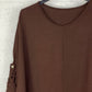 Blusa Aria Marron chocolate PLUS