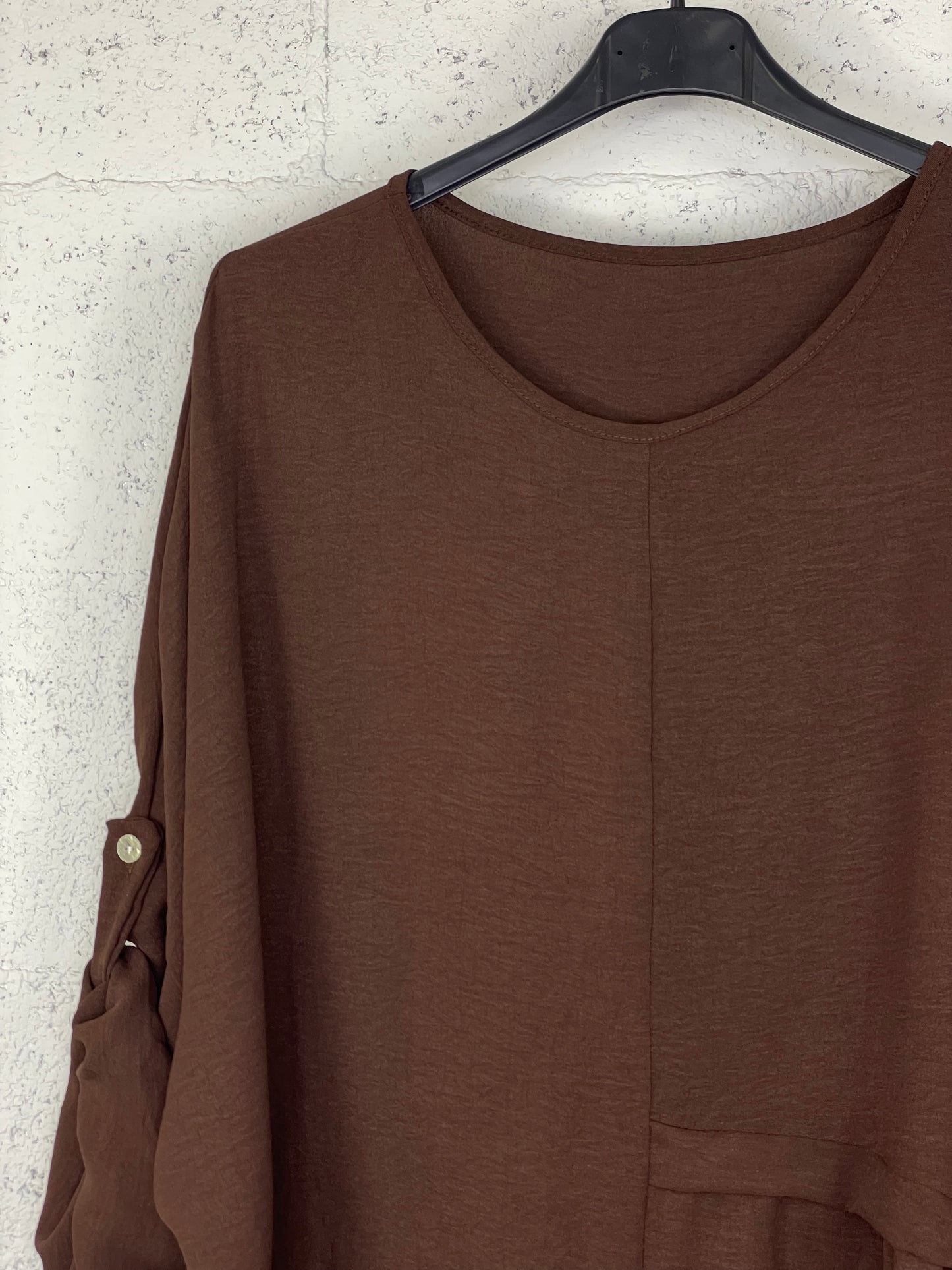 Blusa Aria Marron chocolate PLUS