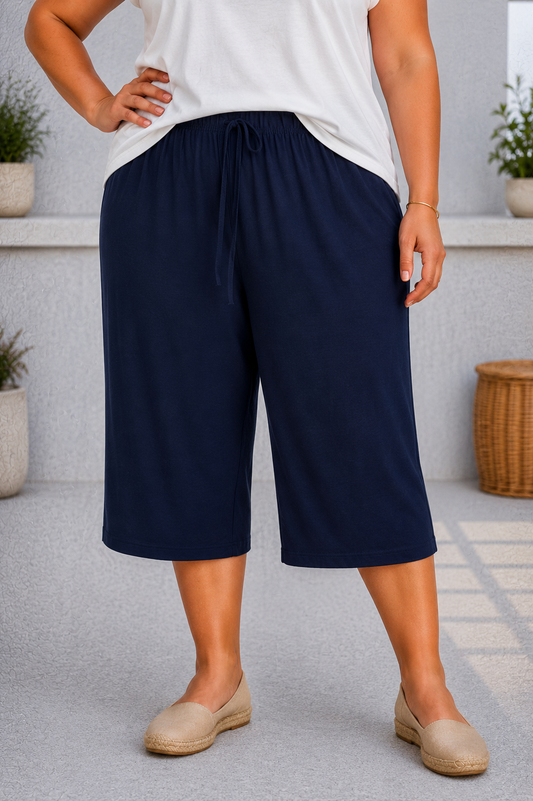 Pantalón Pirata Medina Azul marino PLUS