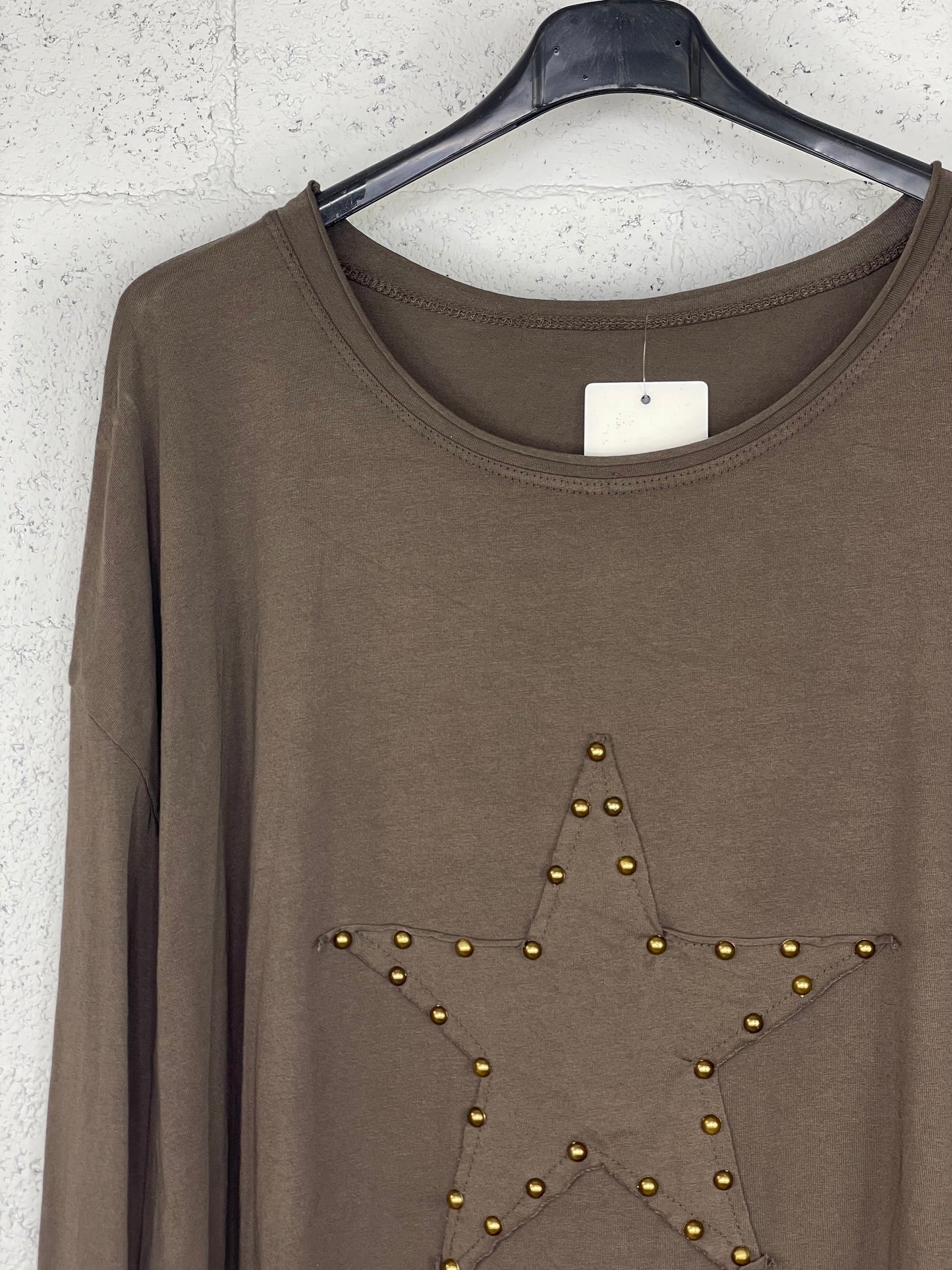 Camiseta Estrella marrón chocolate