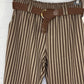 Pantalon Ébano Marrón /Taupe rayas