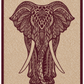 Pareo Elefante Burdeos 240 x 210