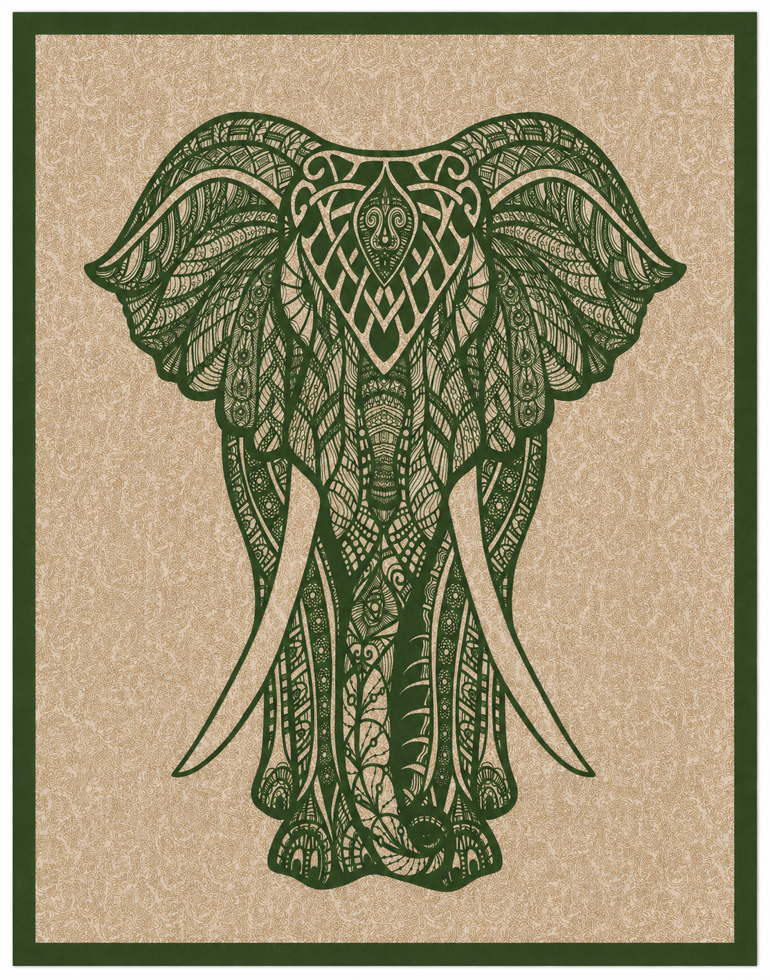 Pareo Elefante Verde 240 x 210