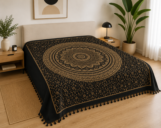 Pareo Mandala Negro/Dorado 240 x 210