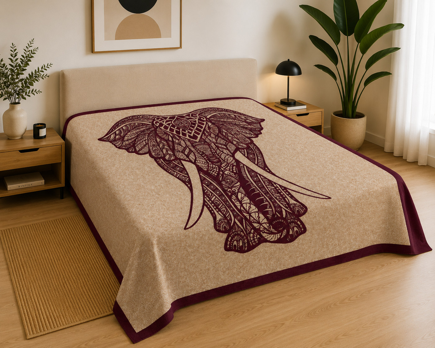 Pareo Elefante Burdeos 240 x 210
