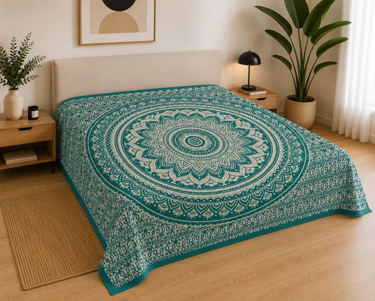 Pareo Mandala Verde agua 240 x 210