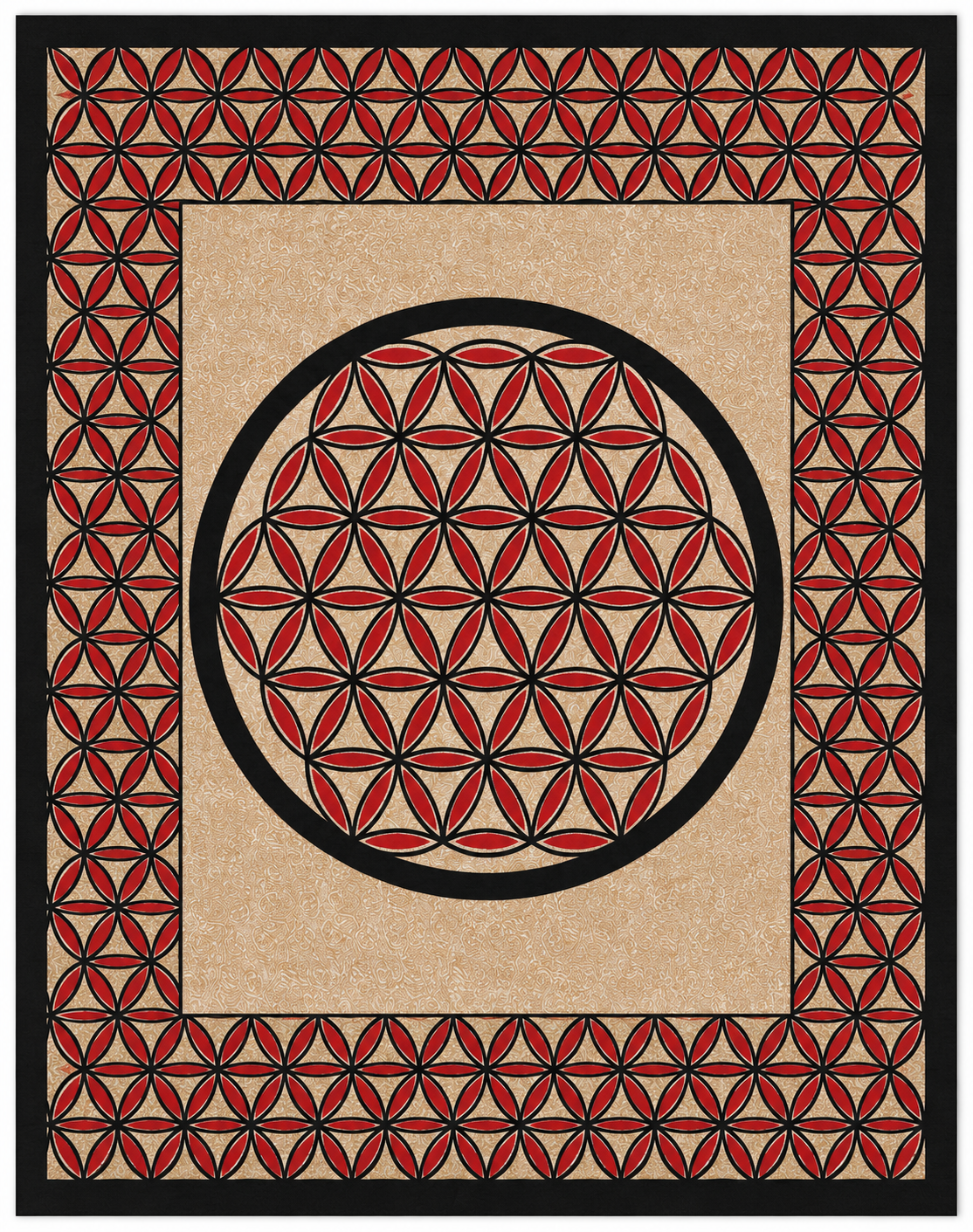 Pareo Mandala Rojo/Negro 240 x 210