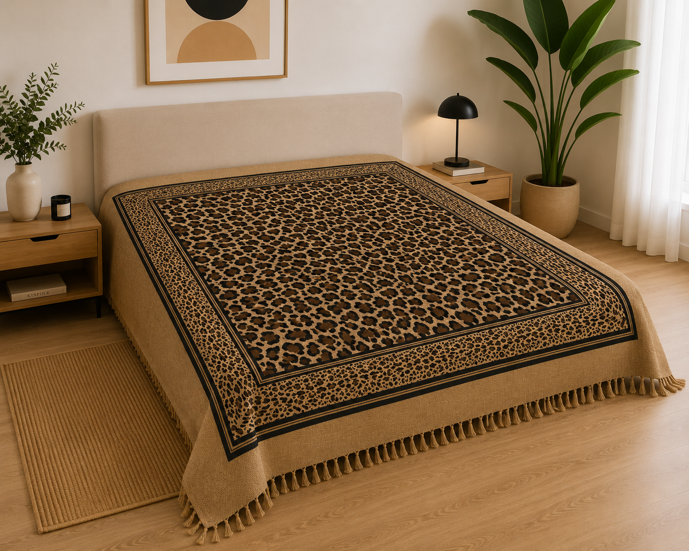 Pareo Animal print flecos 240 x 210