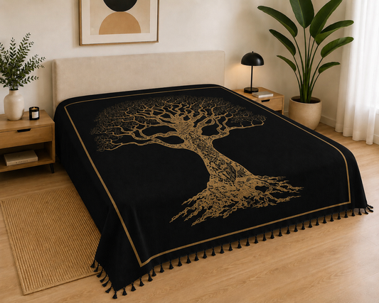 Pareo Arbol Negro Dorado 240 x 210