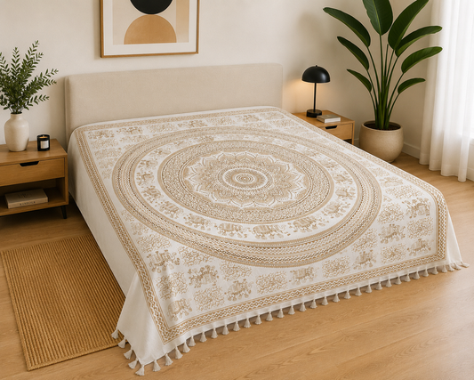 Pareo Mandala Blanco/Dorado 240 x 210