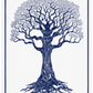 Pareo Arbol Blanco Azul 240 x 210