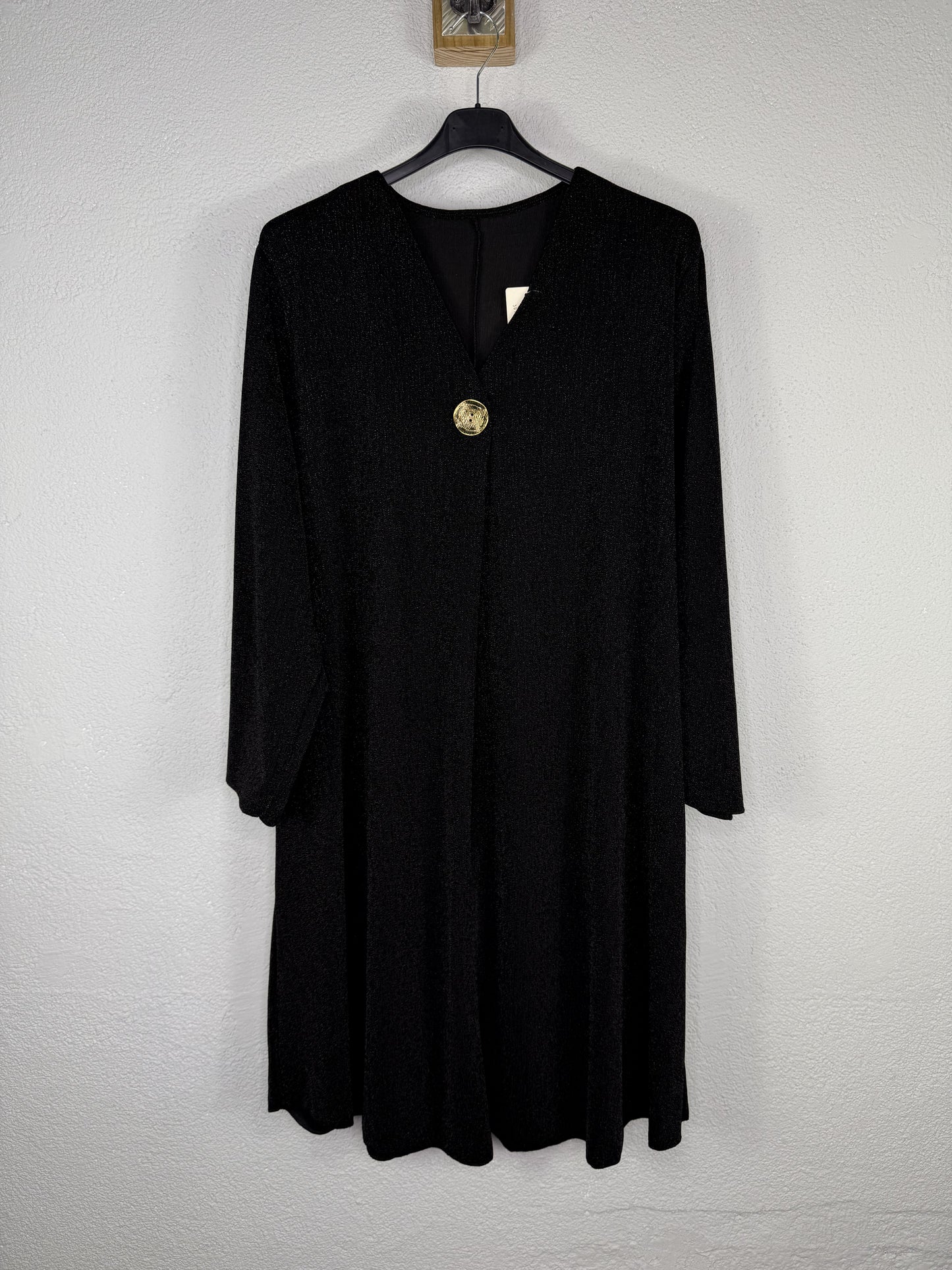 Vestido Mery Brilli Negro PLUS